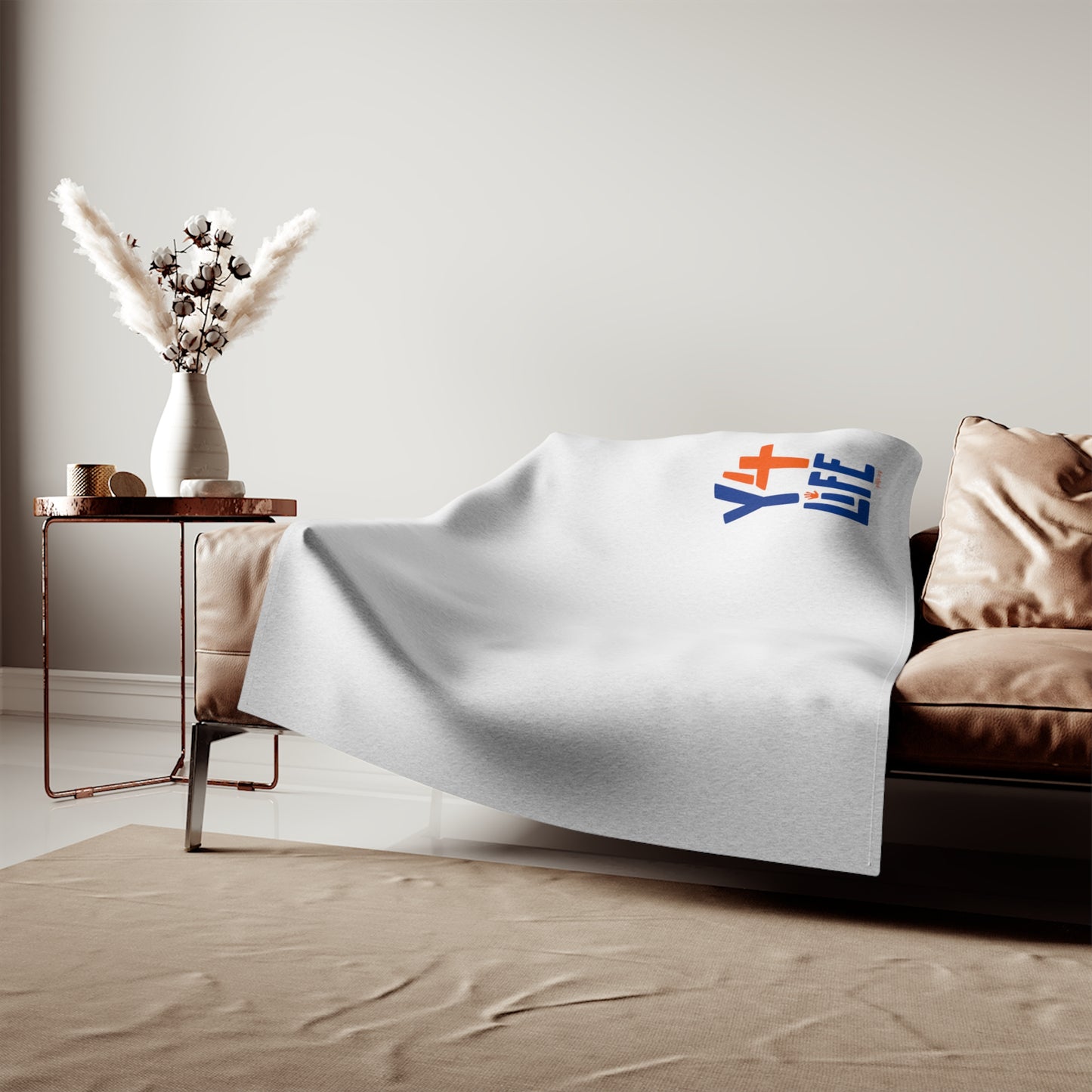 Y4Life White Sweatshirt Blanket