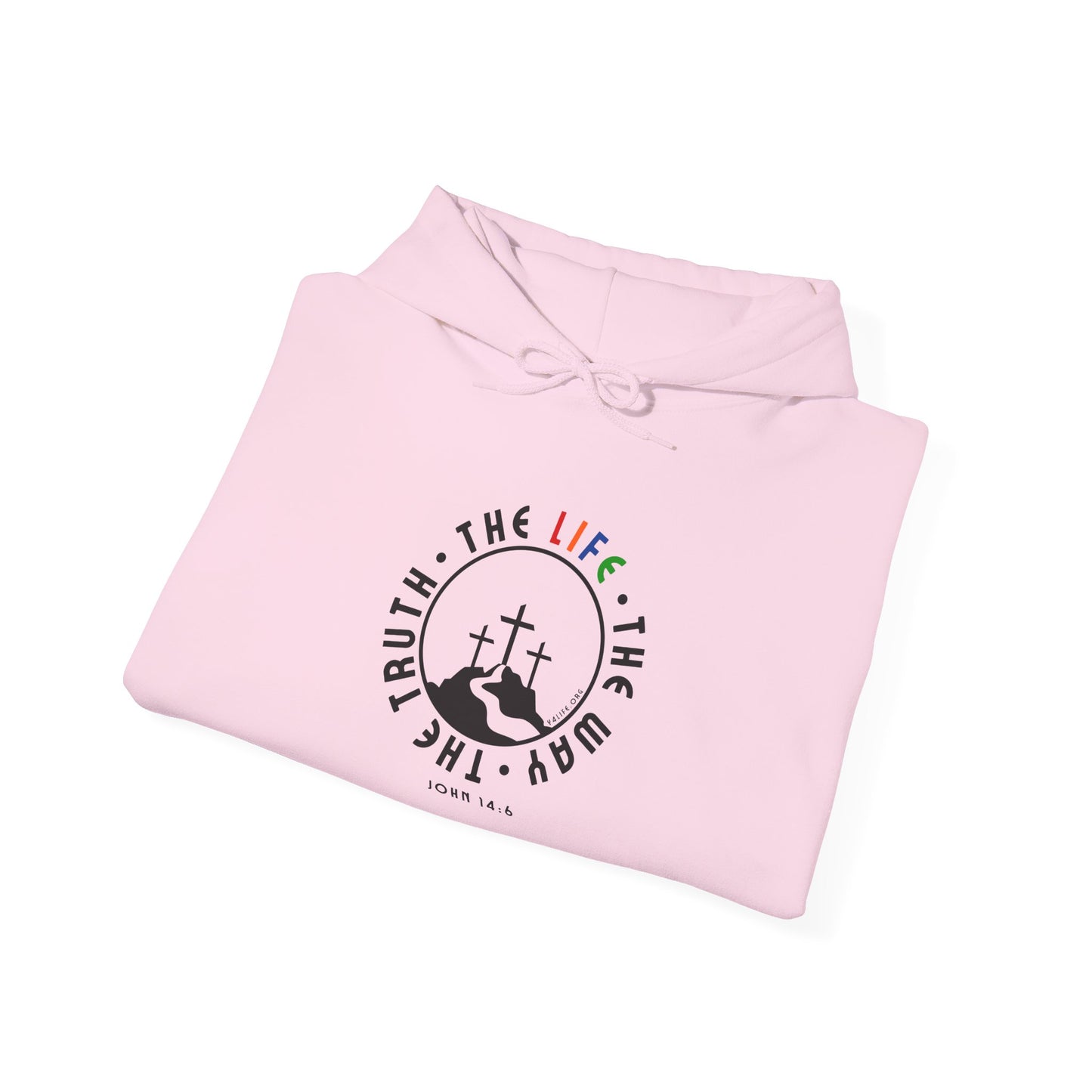 John 14:6 Multicolor Hooded Sweatshirt