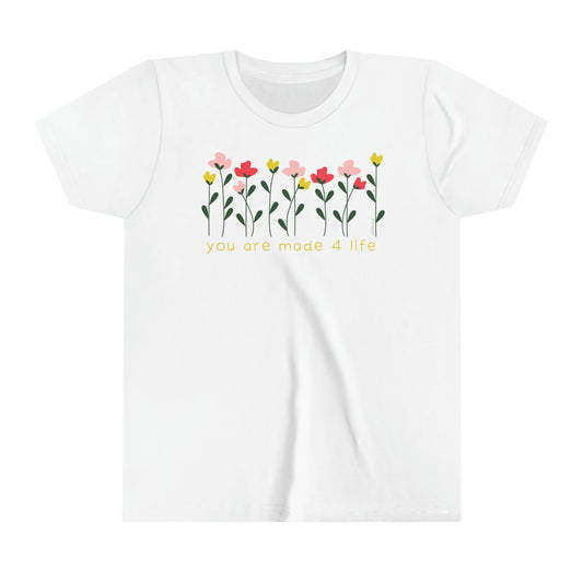 Flower Made 4 Life Youth Short Sleeve Tee