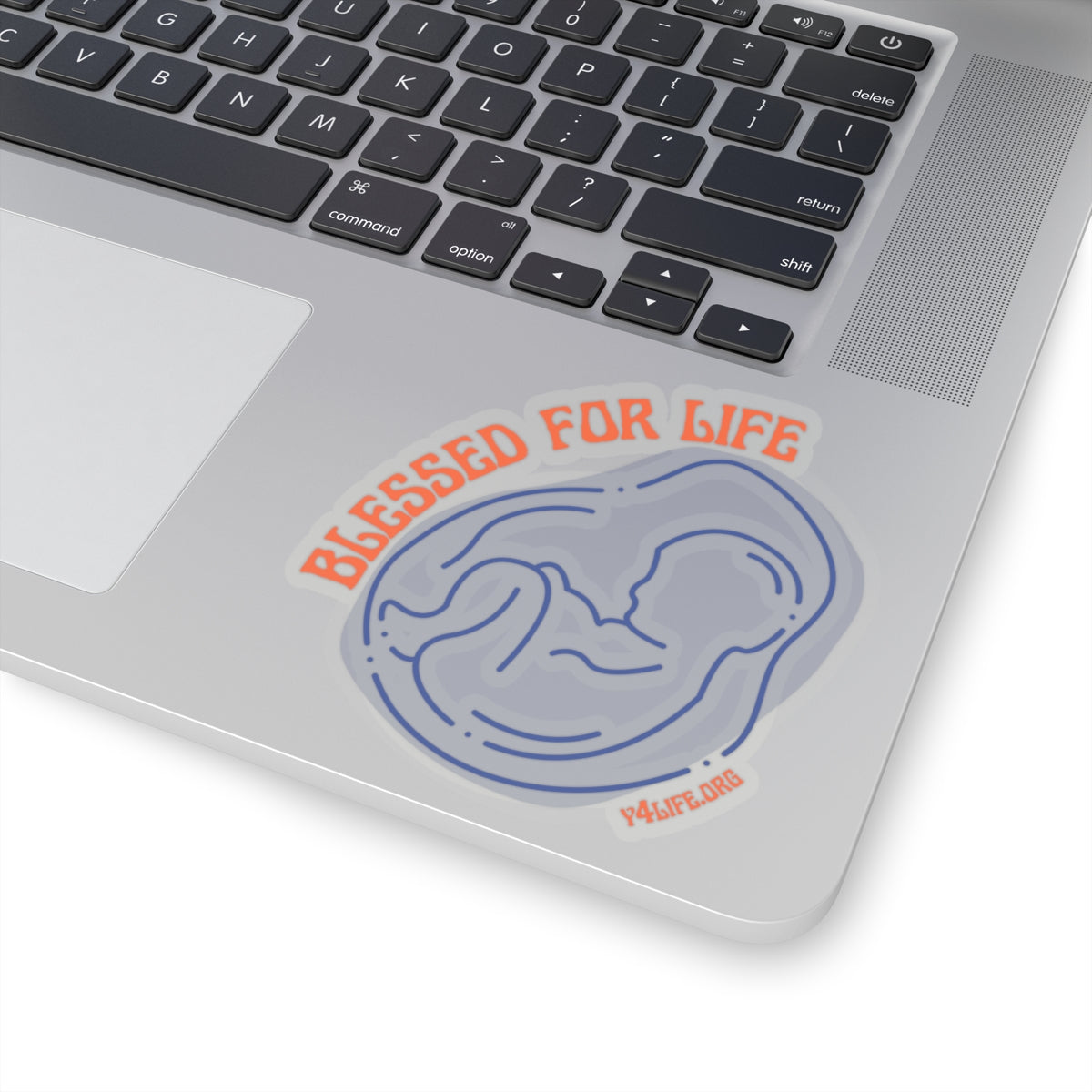 Blessed For Life Blue Kiss-Cut Sticker