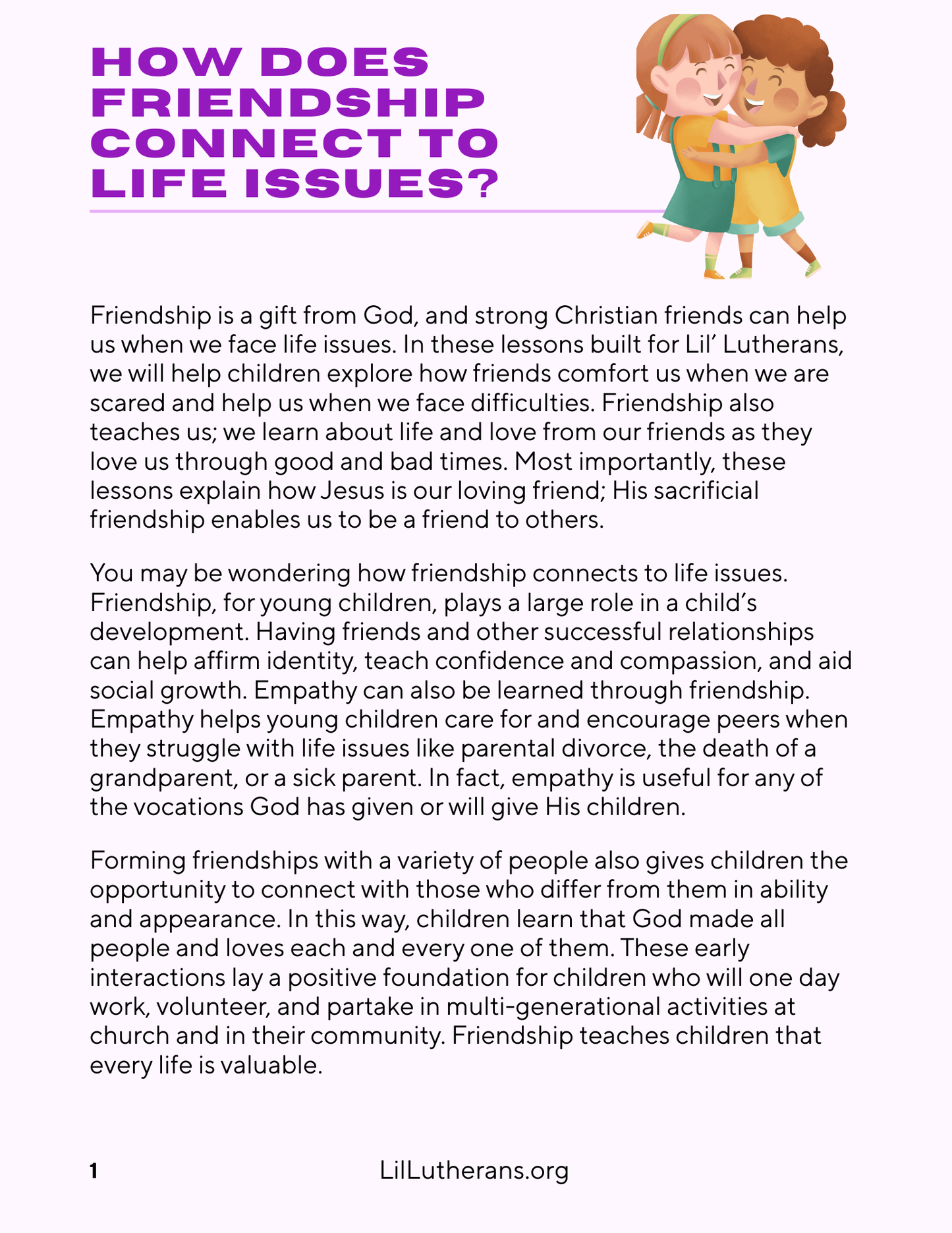 Lil' Lesson Plans 4 Life - Amigos de Christo