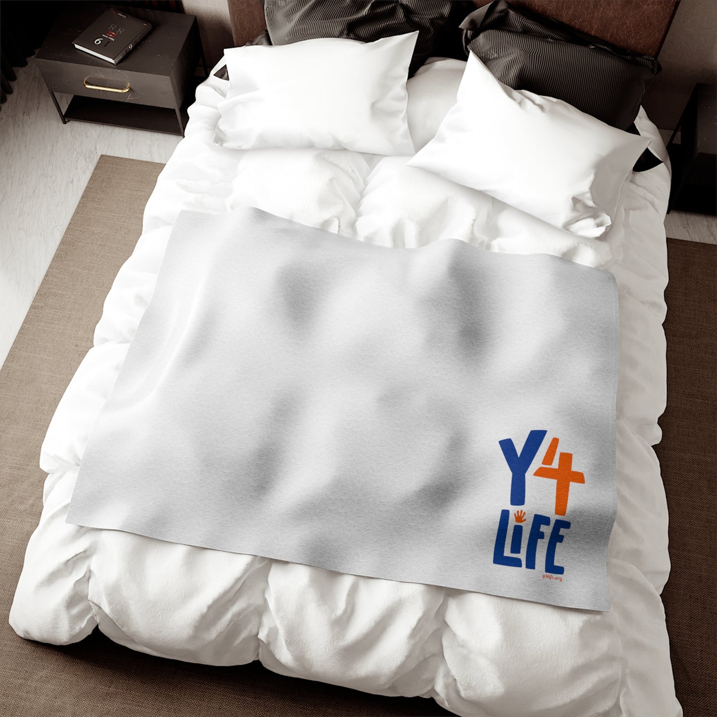 Y4Life White Sweatshirt Blanket