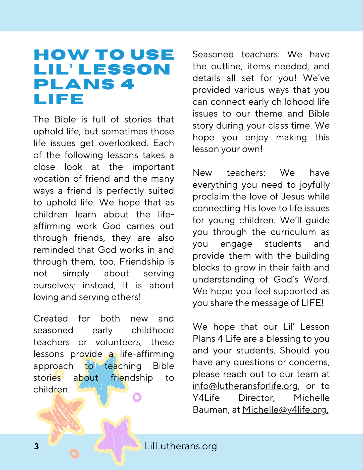 Lil' Lesson Plans 4 Life - Amigos de Christo