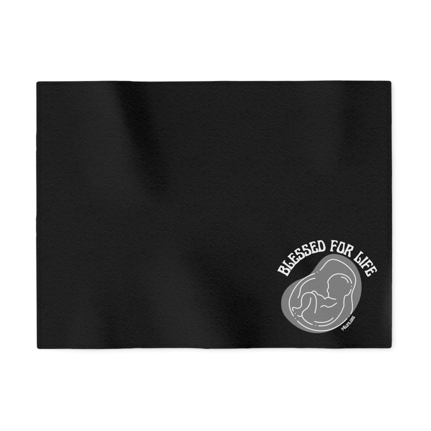 Blessed For Life Black Sweatshirt Blanket