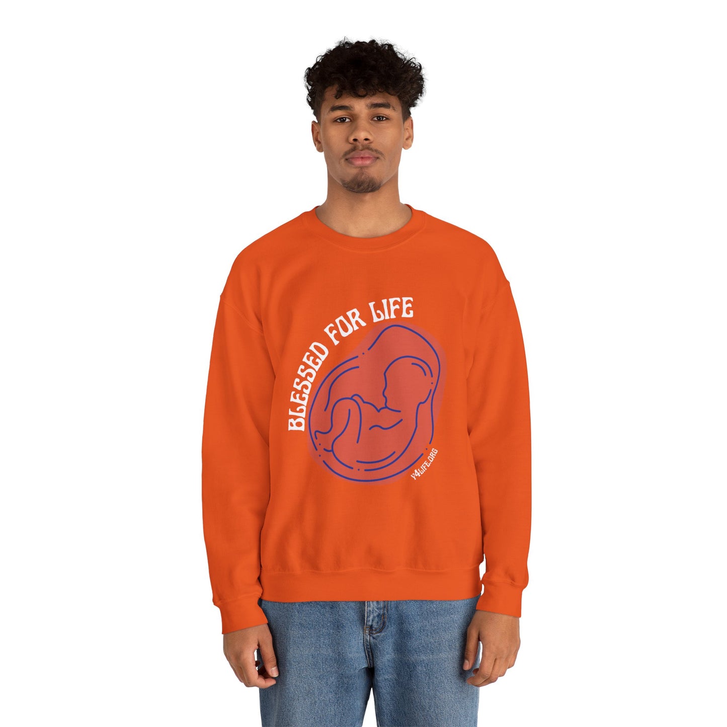 Blessed For Life Unisex Heavy Blend™ Crewneck Sweatshirt