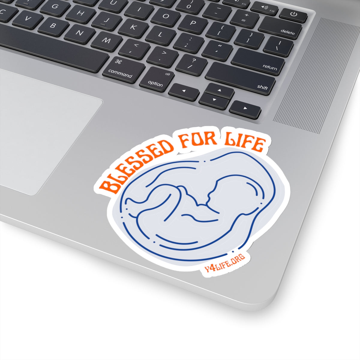 Blessed For Life Blue Kiss-Cut Sticker