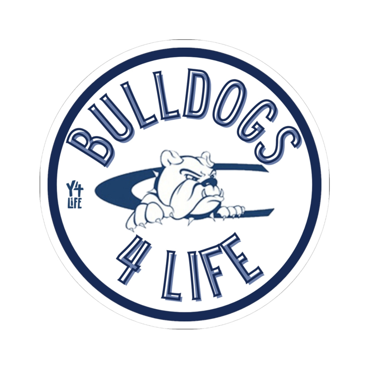 Bulldogs 4 Life Round Team Sticker