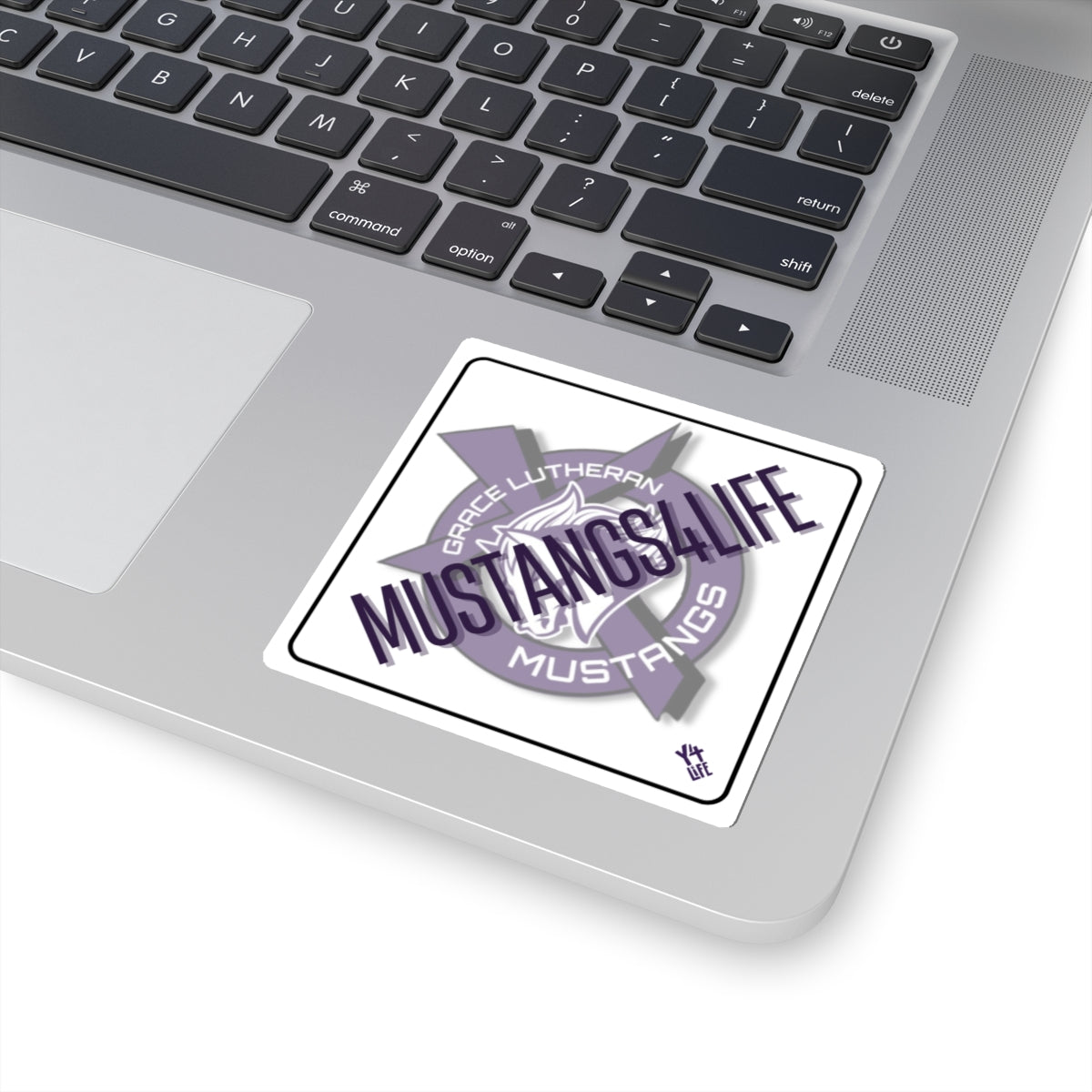 Mustangs 4 Life - Grace Lutheran High School Team Sticker