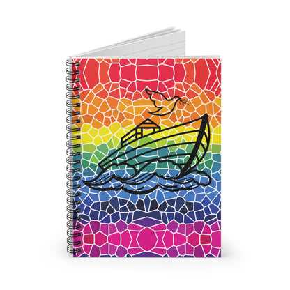 Noah's Ark Stained Glass Spiral Notebook