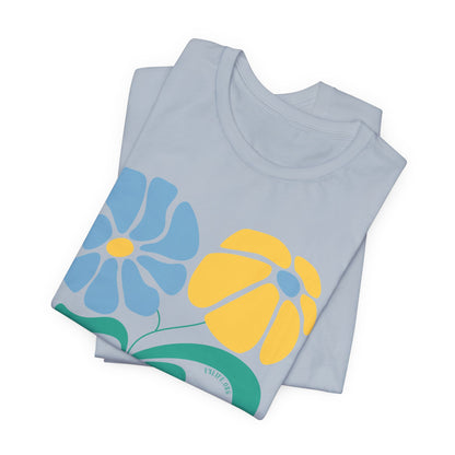 "Motherhood is my Vocation" (two flowers) Unisex Jersey Short Sleeve Tee