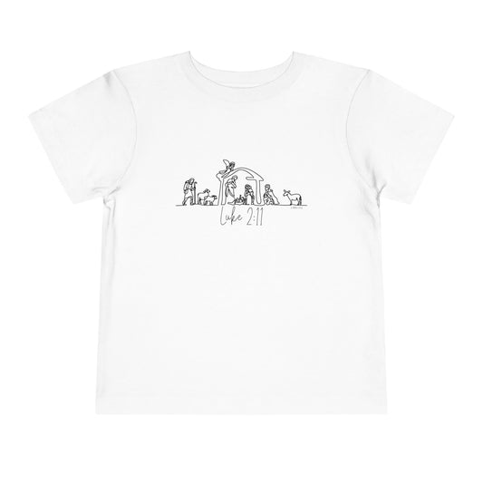 Luke 2:11 Nativity Toddler Short Sleeve Tee