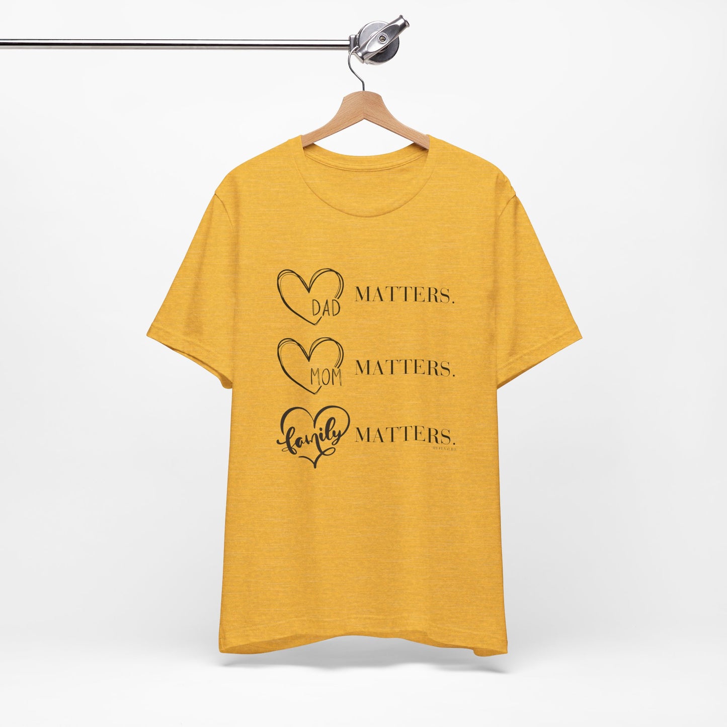 "Family Matters" (black print) Unisex Jersey Short Sleeve Tee
