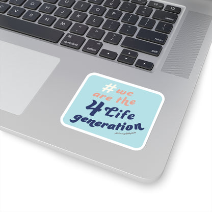 #4LifeGeneration Light Blue Kiss-Cut Sticker