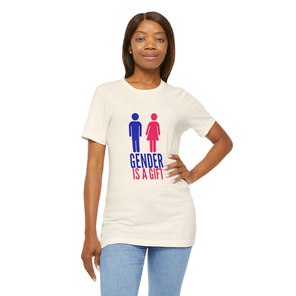 "Gender is a Gift" (full bodies) Unisex Jersey Short Sleeve Tee