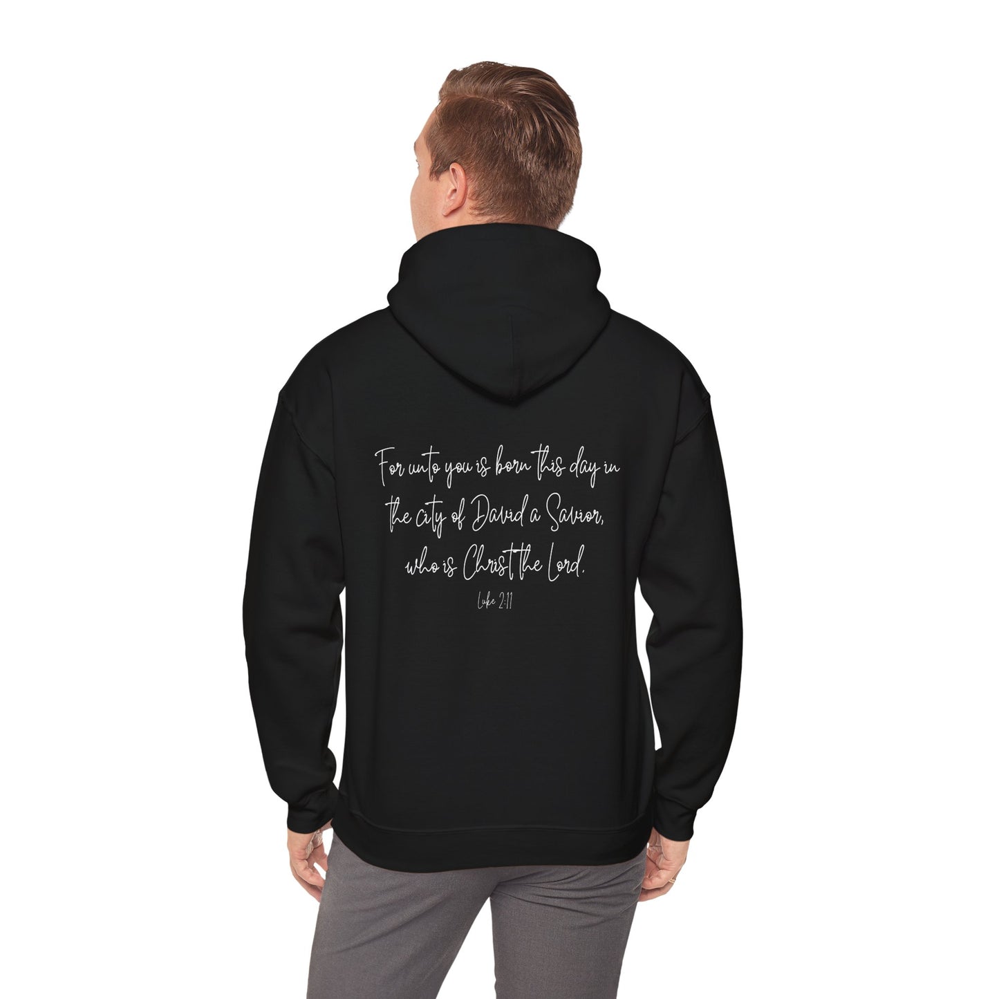 Luke 2:11 Manger Hooded Sweatshirt