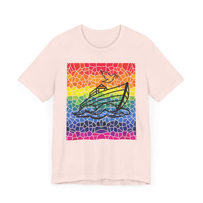 Noah's Ark Stained Glass Unisex Jersey Short Sleeve Tee