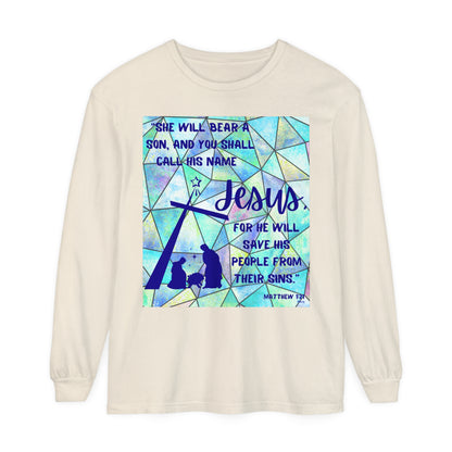 Matthew 1:21 Long Sleeve Tee