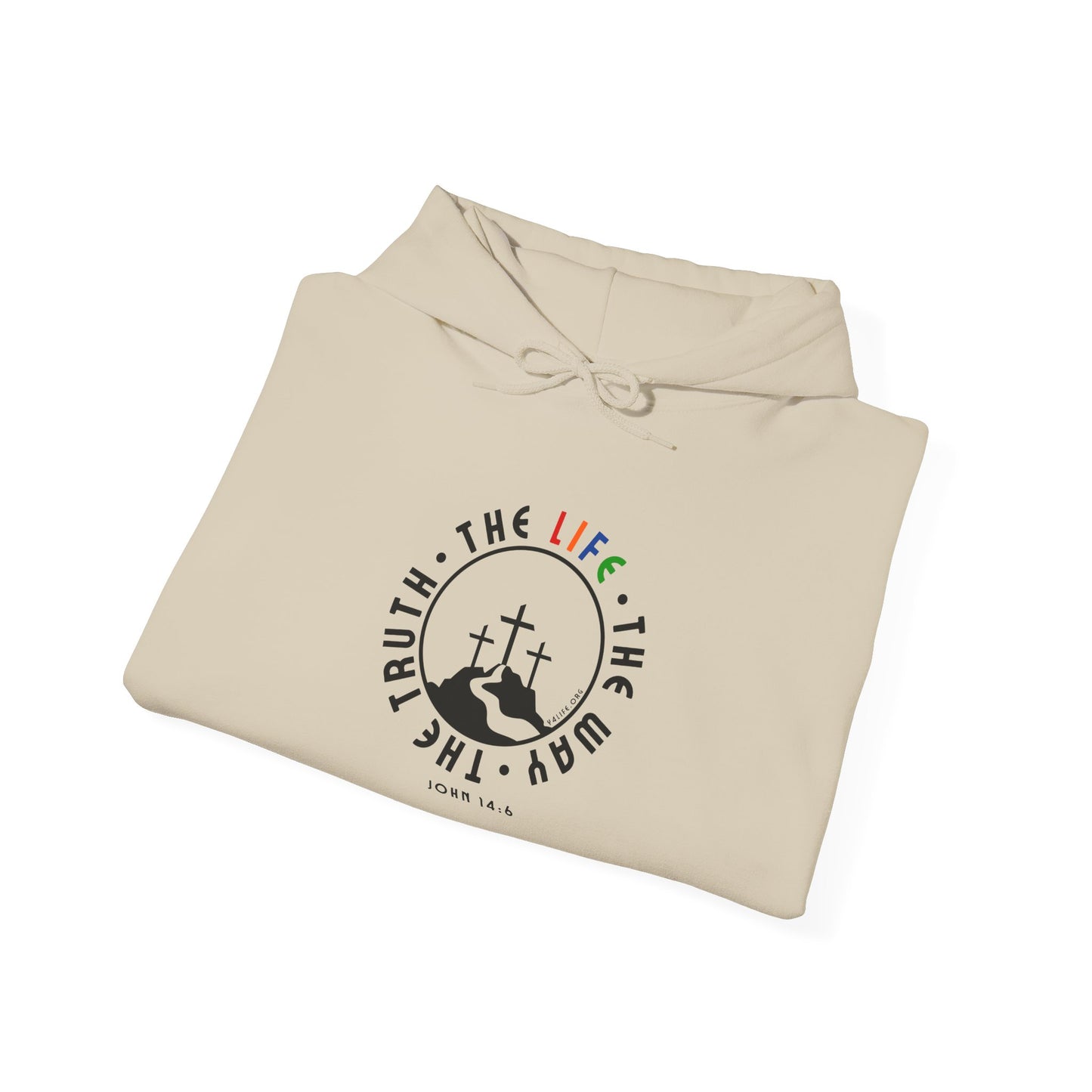 John 14:6 Multicolor Hooded Sweatshirt