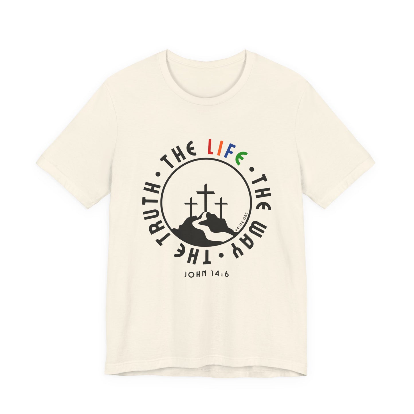 John 14:6 Multicolor Short Sleeve Tee