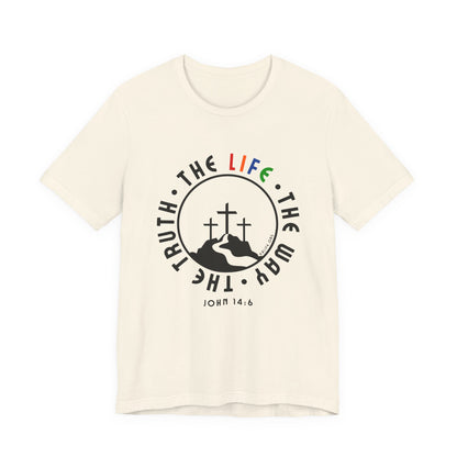 John 14:6 Multicolor Short Sleeve Tee