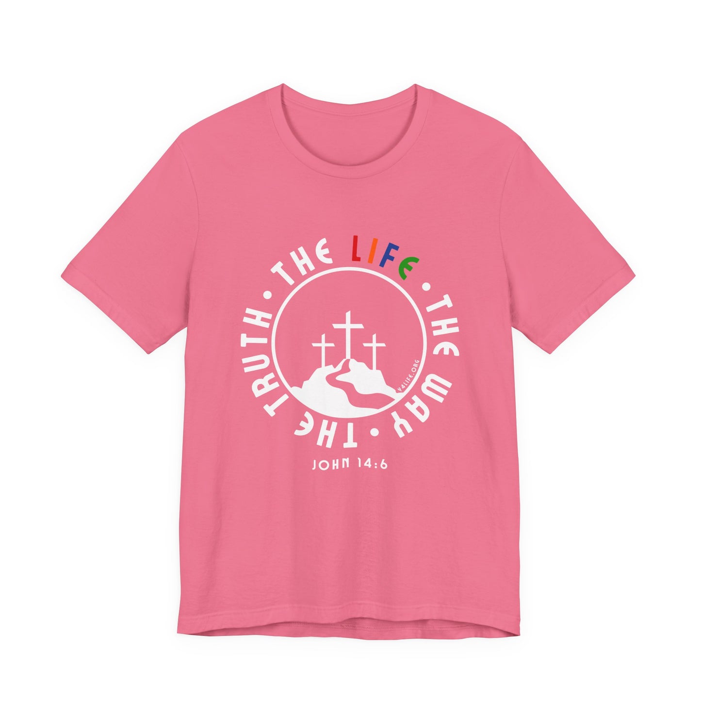 John 14:6 Multicolor Short Sleeve Tee