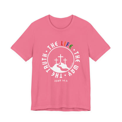 John 14:6 Multicolor Short Sleeve Tee