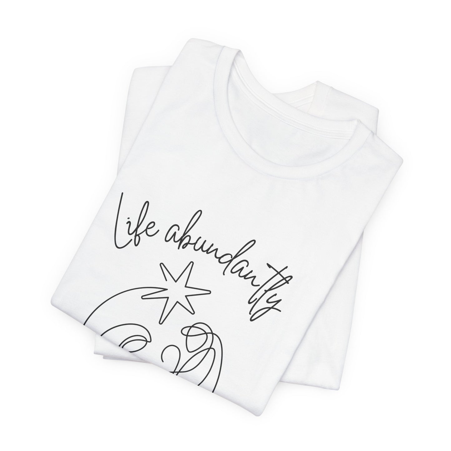 Life Abundantly Line Art Short Sleeve Tee