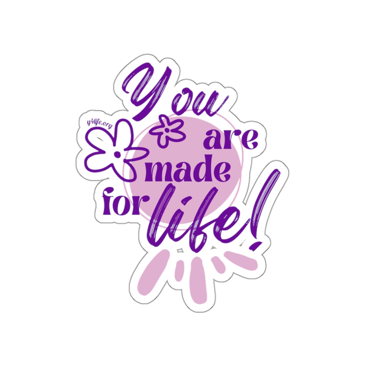 Made for Life Purple Kiss-Cut Sticker