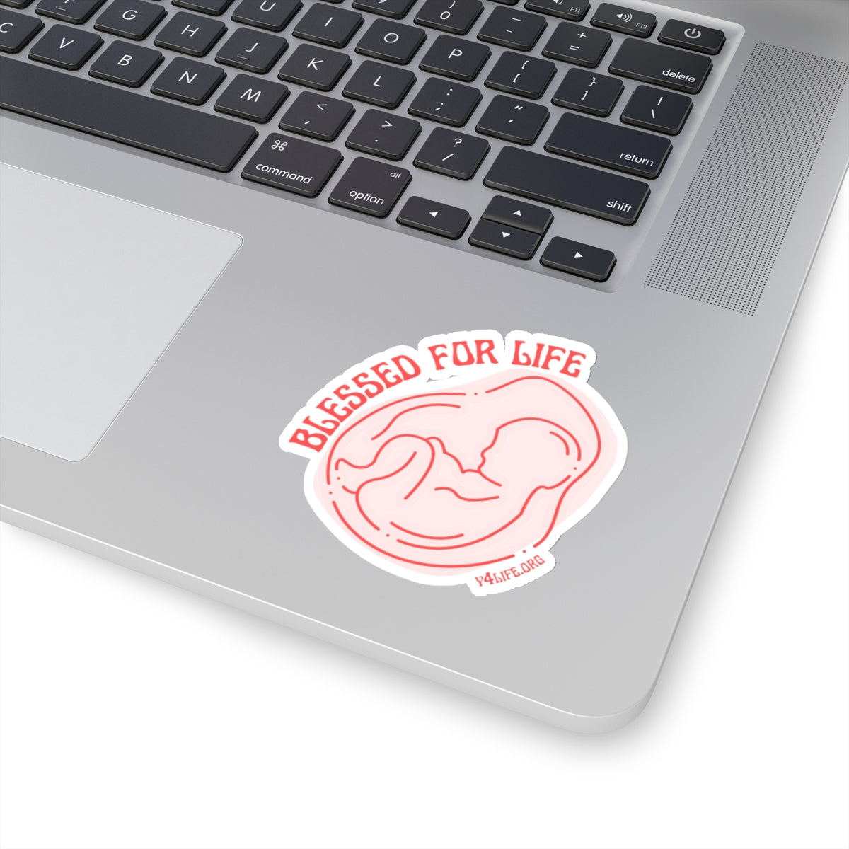 Blessed For Life Coral Kiss-Cut Sticker