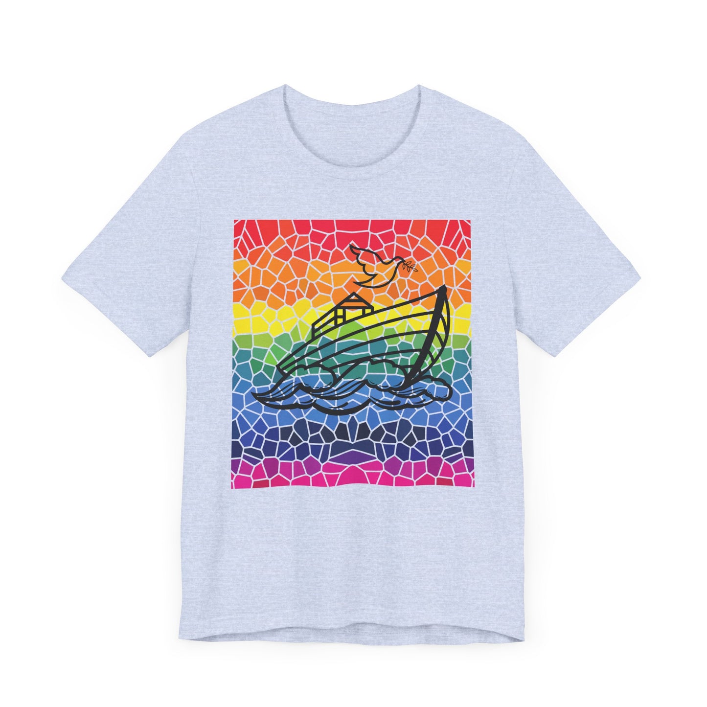 Noah's Ark Stained Glass Unisex Jersey Short Sleeve Tee
