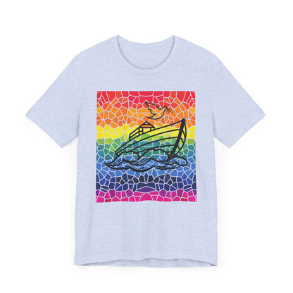 Noah's Ark Stained Glass Unisex Jersey Short Sleeve Tee