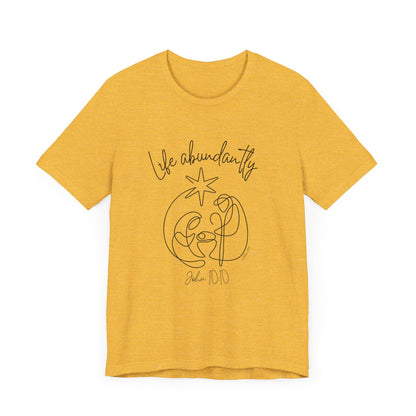 Life Abundantly Line Art Short Sleeve Tee