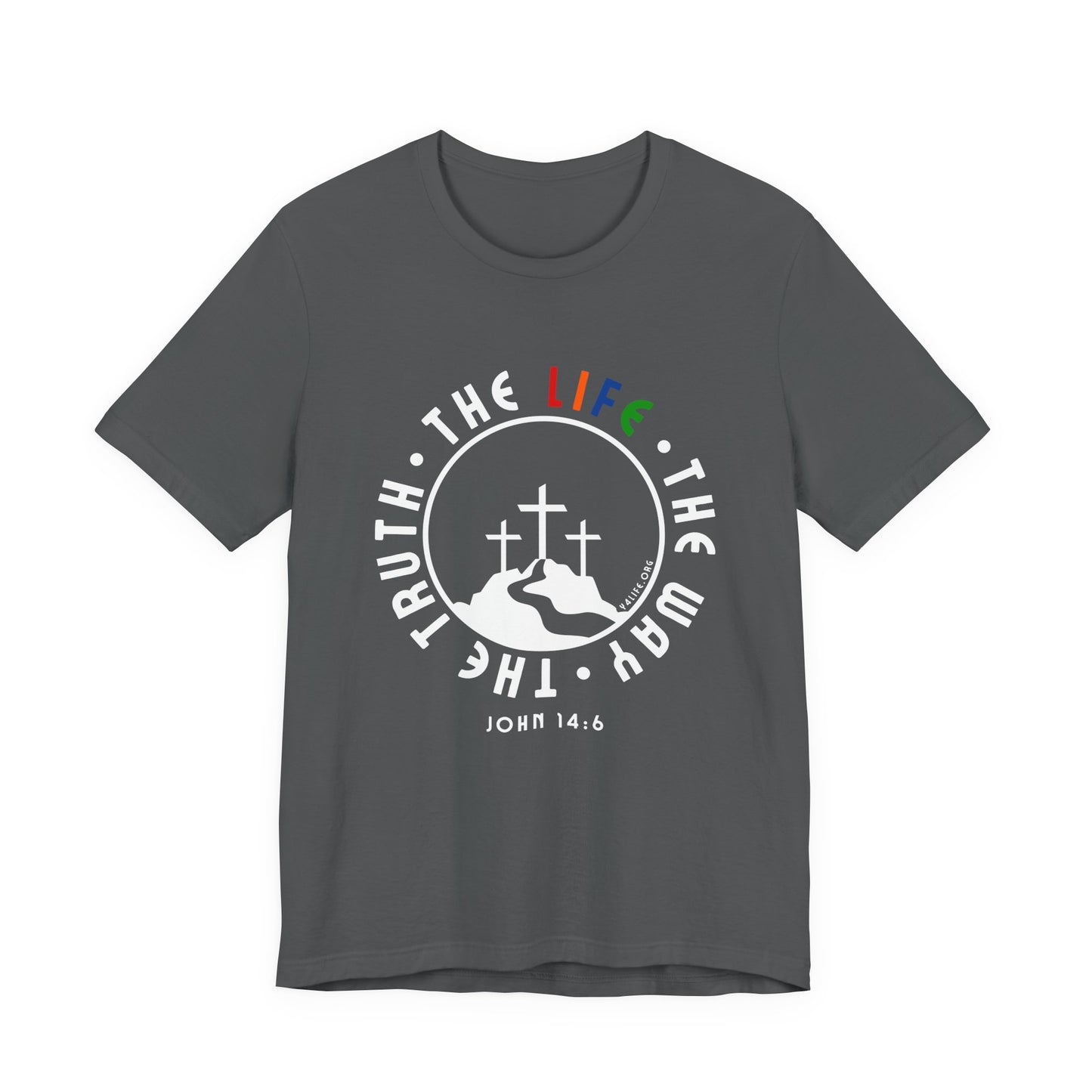 John 14:6 Multicolor Short Sleeve Tee