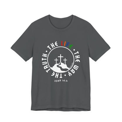 John 14:6 Multicolor Short Sleeve Tee
