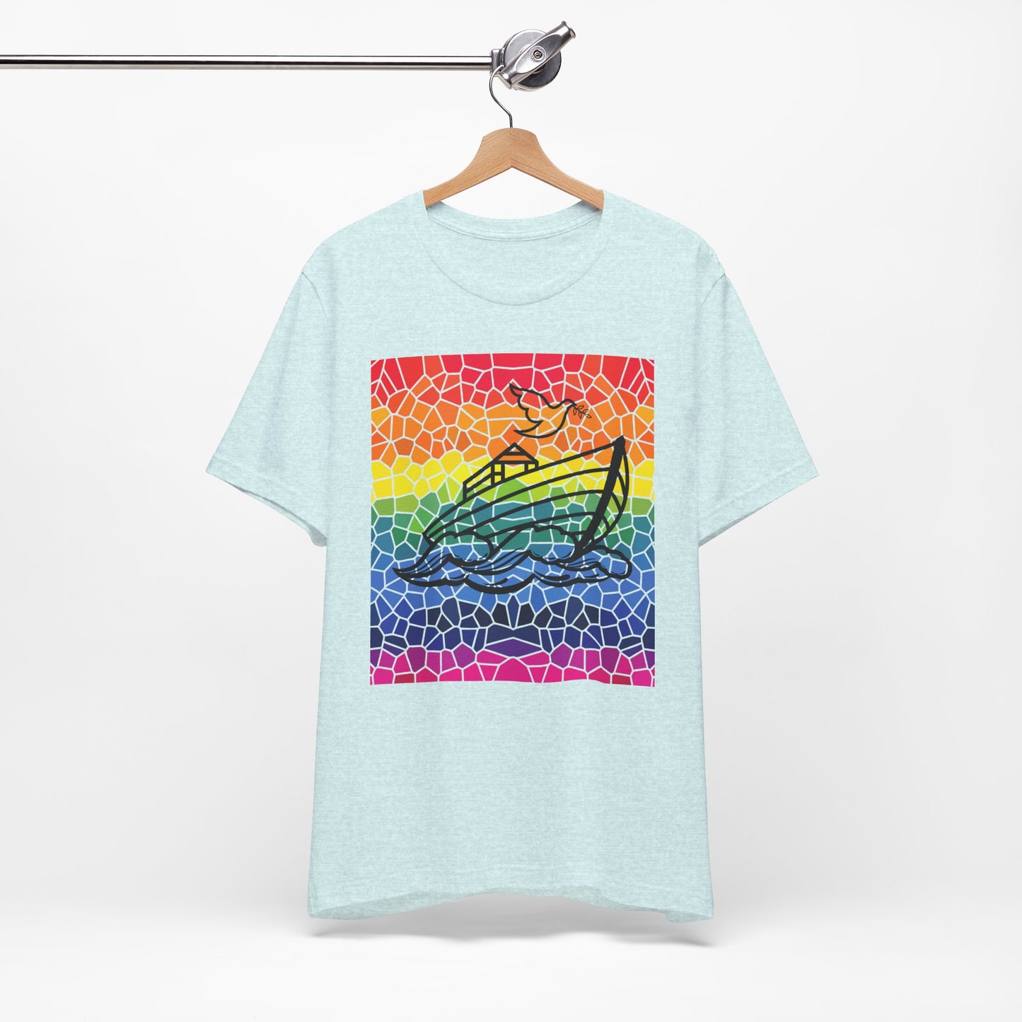 Noah's Ark Stained Glass Unisex Jersey Short Sleeve Tee
