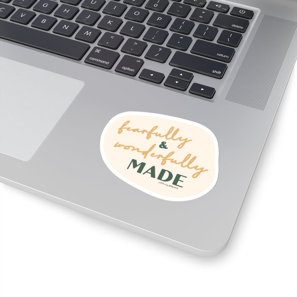 Fearfully & Wonderfully Made Cream Kiss-Cut Sticker