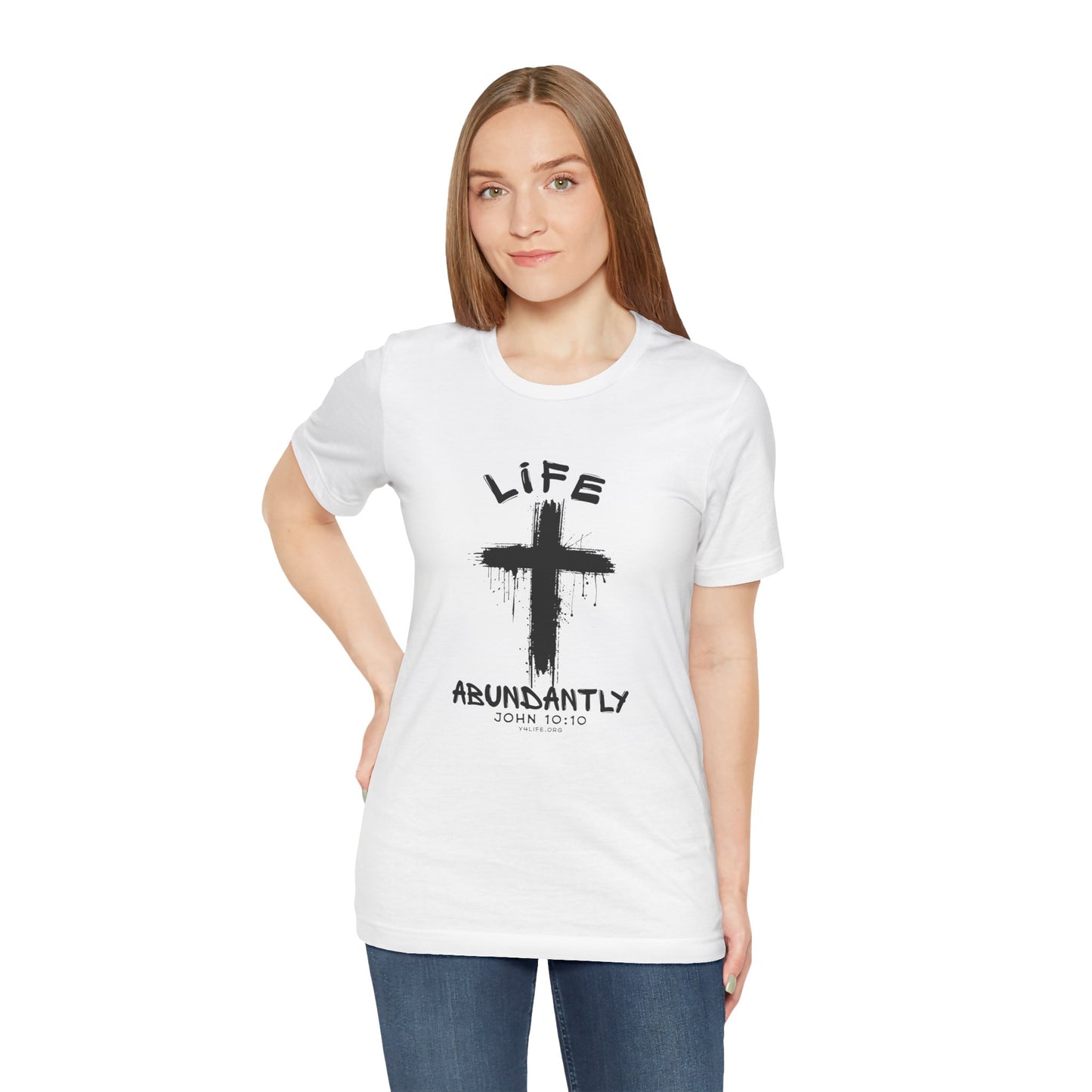 Life Abundantly Single Color Short Sleeve Tee