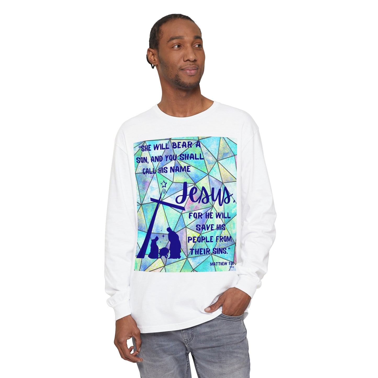 Matthew 1:21 Long Sleeve Tee