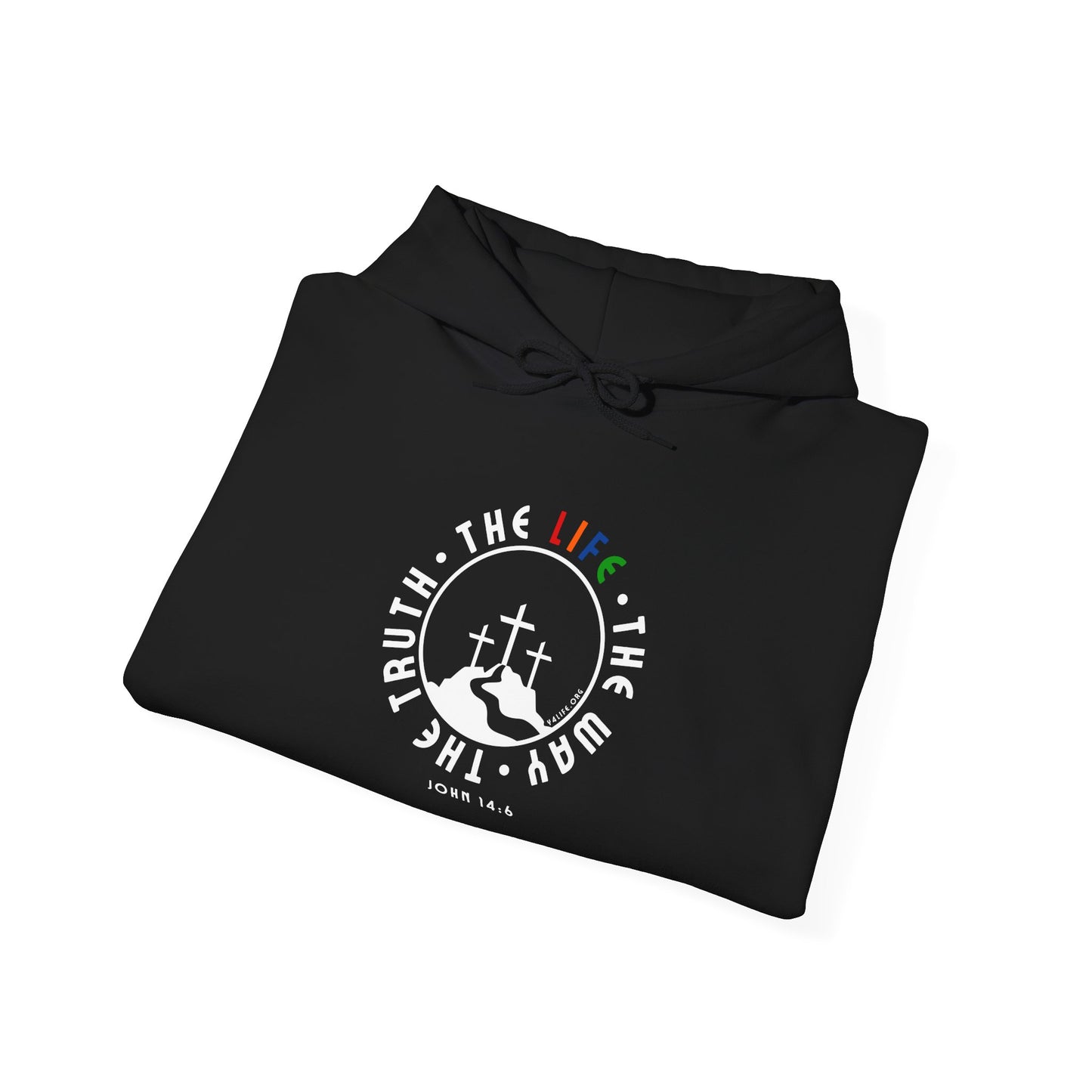 John 14:6 Multicolor Hooded Sweatshirt
