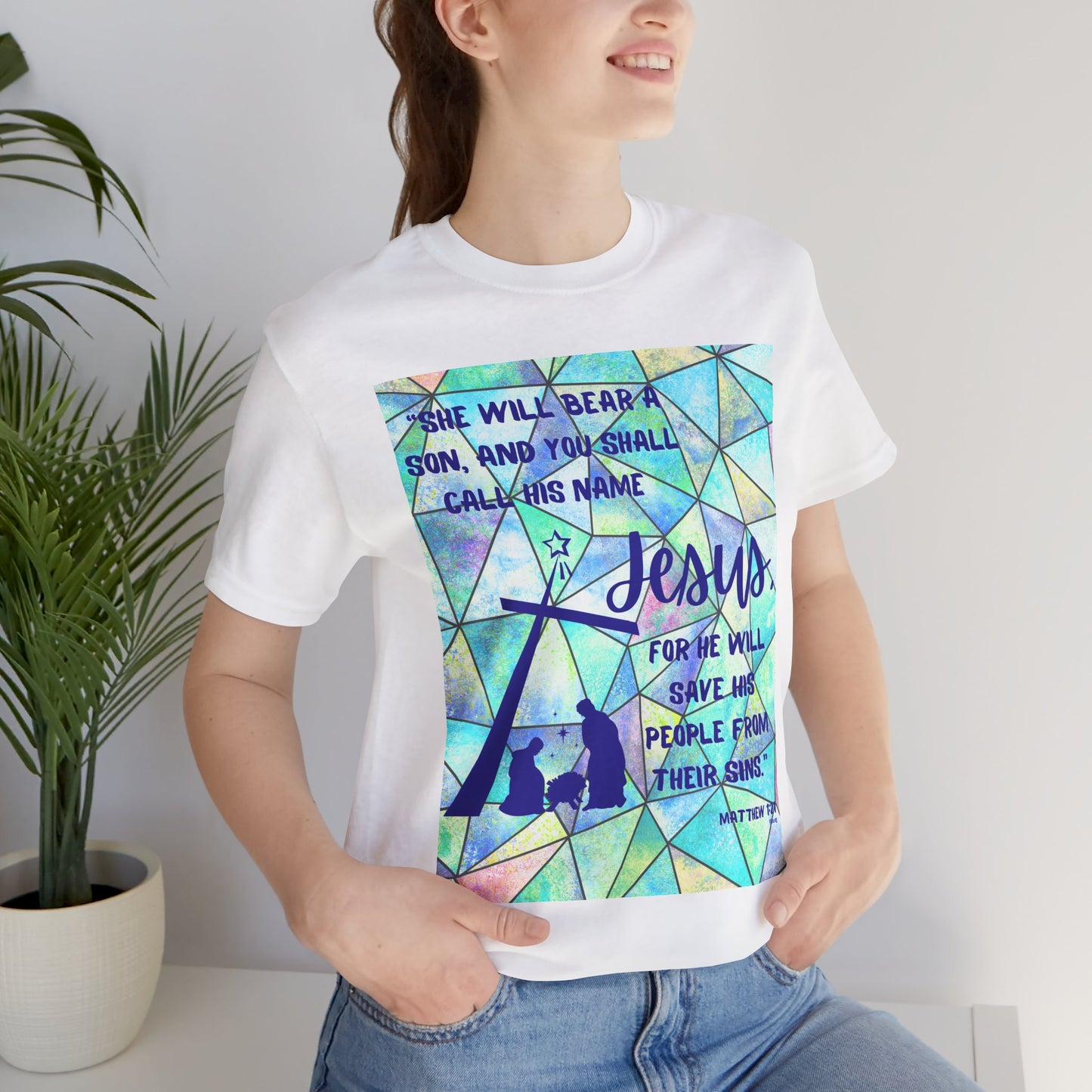 Matthew 1:21 Short Sleeve Tee