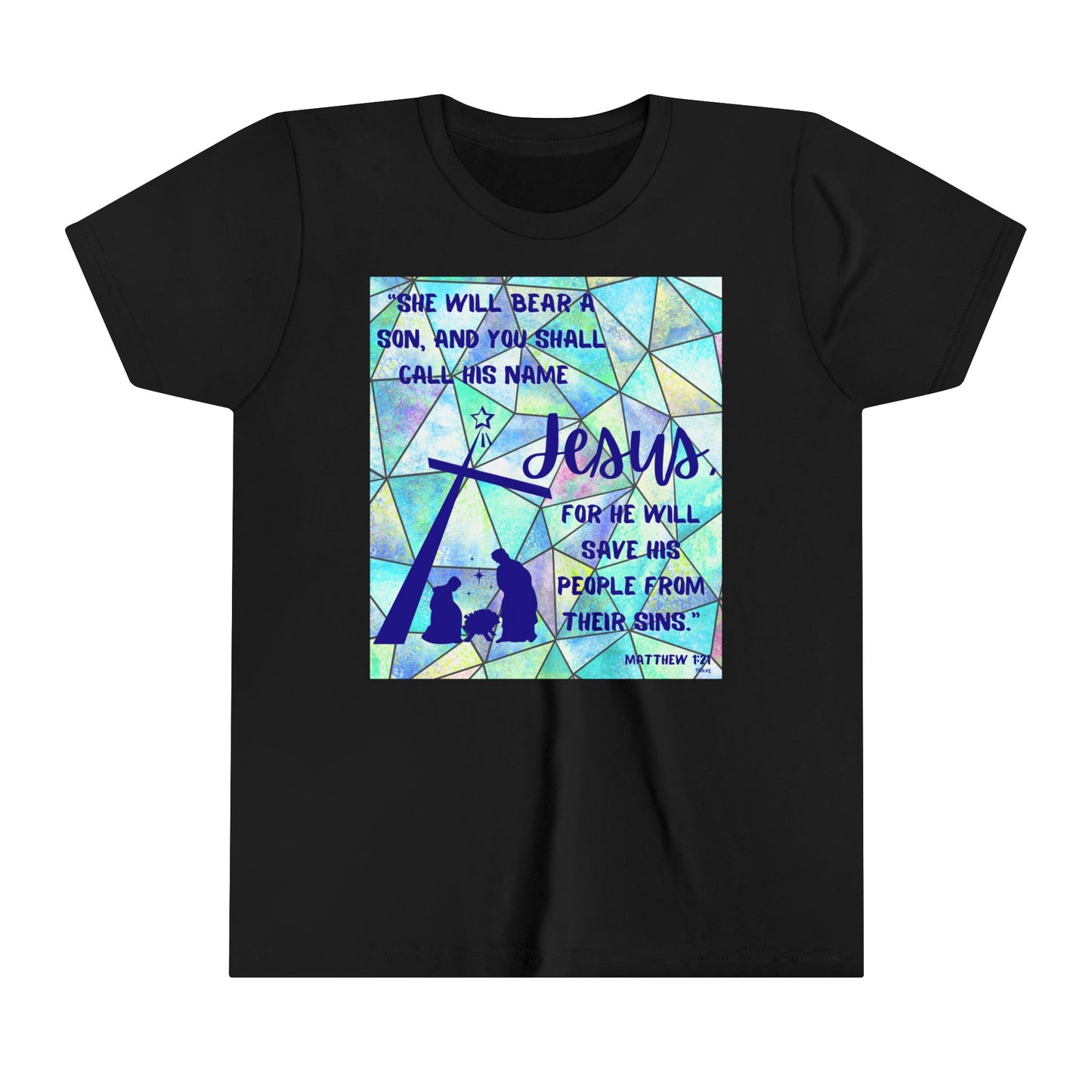 Matthew 1:21 Youth Short Sleeve Tee