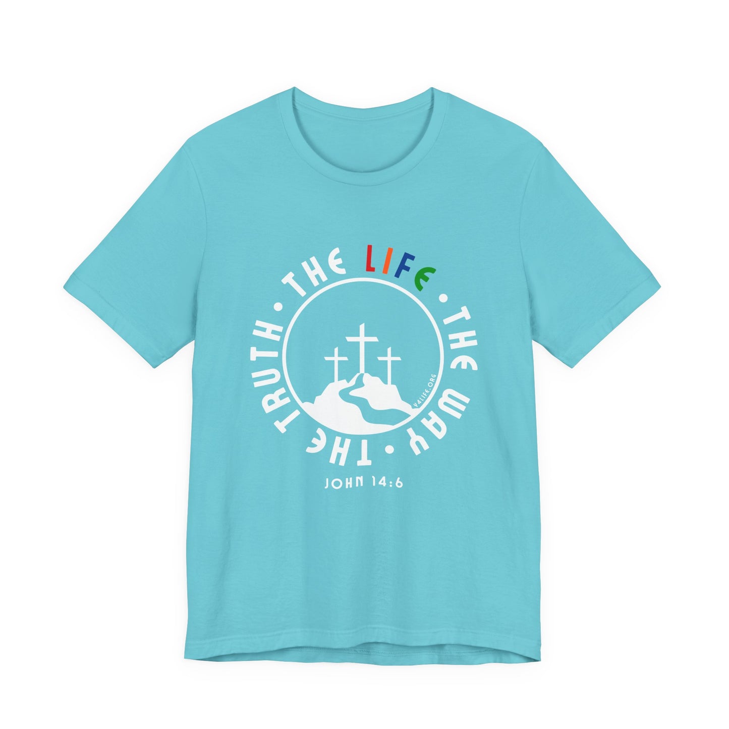 John 14:6 Multicolor Short Sleeve Tee