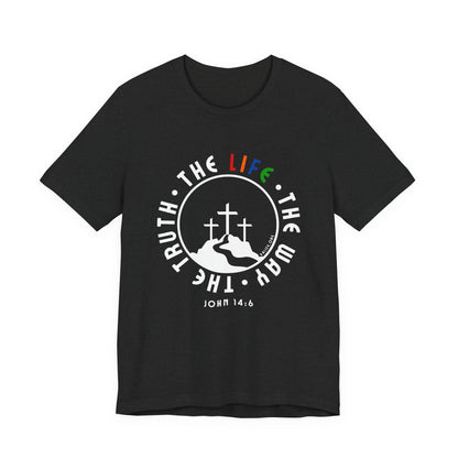 John 14:6 Multicolor Short Sleeve Tee