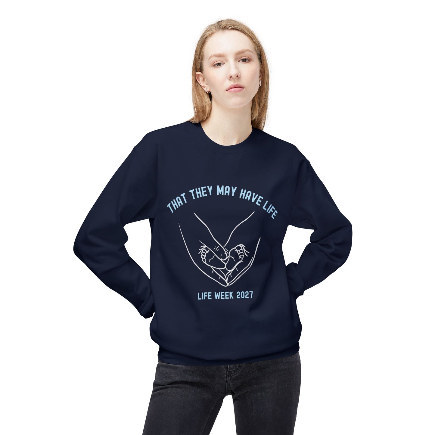That They May Have Life Midweight Fleece Crewneck