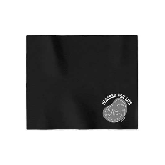 Blessed For Life Black Sweatshirt Blanket