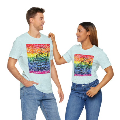 Noah's Ark Stained Glass Unisex Jersey Short Sleeve Tee