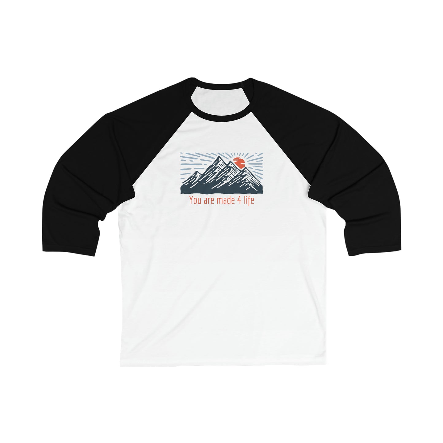 Mountain Made 4 Life Unisex 3/4 Sleeve Baseball Tee