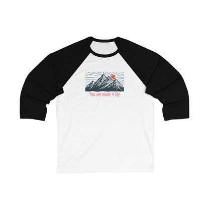 Mountain Made 4 Life Unisex 3/4 Sleeve Baseball Tee