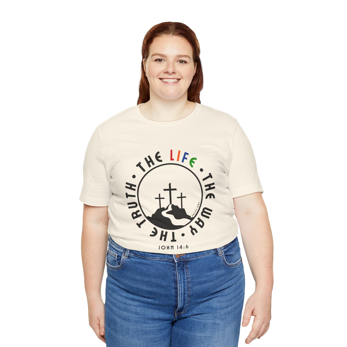 John 14:6 Multicolor Short Sleeve Tee