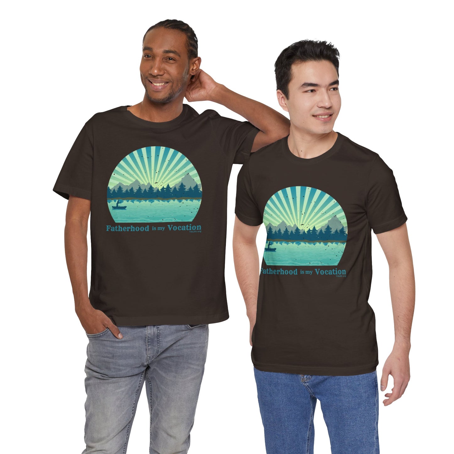 "Fatherhood is my Vocation" (lake) Unisex Jersey Short Sleeve Tee